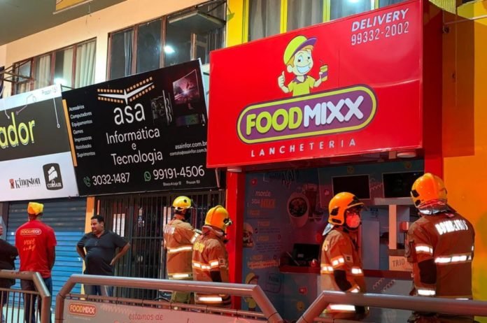 Edifício é avacuado após incêndio em lanchonete da Asa Norte - Foto Metrópoles -reprodução BSB TIMES