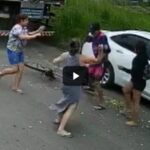 Vídeo: ladrão se dá mal e apanha da mulherada