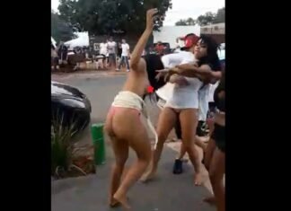 Vídeo: mulerada brigando de vestido na nisso