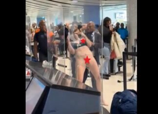 Vídeo: malucona tira a roupa ao passar pelo detector de metais
