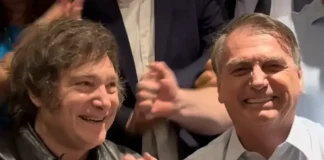 Presidente da Argentina, Javier Milei, compartilha mensagens de apoio a manifestações com Bolsonaro