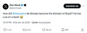 Como Moraes se tornou ditador do Brasil? Ele tem Lula na coleira.
