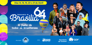 Confira a programação que a Secretaria de Turismo preparou para comemorar os 64 anos de Brasília