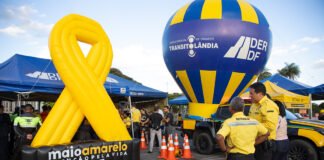 Abertura da Campanha Maio Amarelo reúne forças de segurança no DF