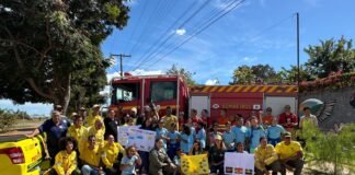 Estudantes participam de blitz educativa para prevenção de incêndios florestais