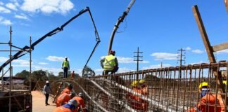 Concretagem da laje de fundo do segundo viaduto da Epig é concluída
