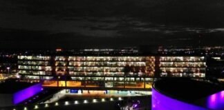 CLDF é iluminada de lilás para conscientizar sobre o combate à violência contra a mulher