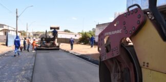 Asfalto chega à Quadra 14 do Park Sul