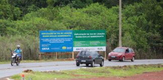 Desvio em trecho da duplicação Guará-Núcleo Bandeirante começa nesta sexta-feira (13)