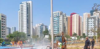 Praça das Araras, em Águas Claras, passa por reforma e ganha novo parquinho infantil