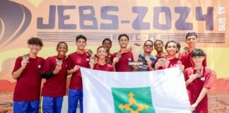 Estudantes da rede pública do DF conquistam o bronze no vôlei masculino nos JEBs 2024