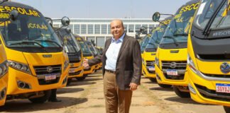 Com investimento de R$ 55 milhões, educação ganha reforço de 115 ônibus para transporte de alunos