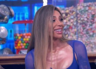 Maya Massafera surge no Domingão e faz pergunta inesperada para Luciano Huck