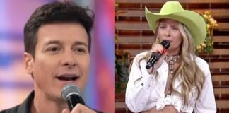 Pela esposa, Rodrigo Faro falta na Record e Adriane Galisteu comanda gravação