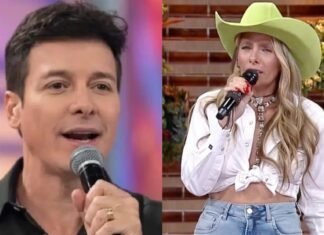 Pela esposa, Rodrigo Faro falta na Record e Adriane Galisteu comanda gravação