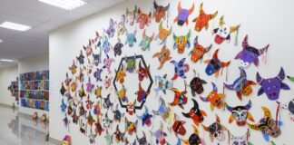 Biblioteca Infantil da 104/304 Sul expõe trabalhos de alunos
