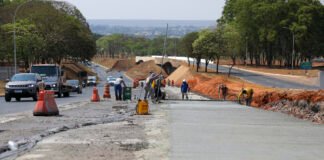 Corredor da Rodoviária da Asa Sul recebe novo pavimento rígido em concreto