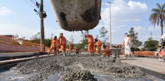 Concreto com fibras sintéticas moderniza pavimentação da via Epig