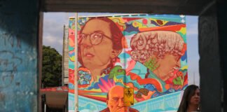Painel na 507 Sul com grafite de artistas locais é concluído