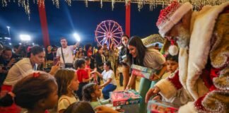 Crianças atendidas por instituições sociais participam de tarde de diversão no Nosso Natal