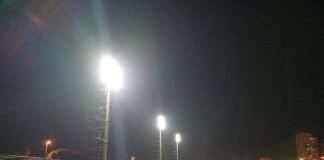 Estádio Abadião recebe manutenção na iluminação para atender ao Candangão
