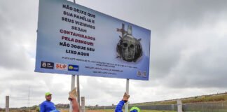 Combate à dengue: placas informativas em pontos de descarte irregular alertam para deveres e cuidados com o mosquito