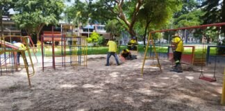 Parquinhos infantis e quadras esportivas e de areia são reformados no Plano Piloto
