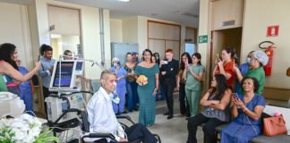 Amor é celebrado em cerimônia religiosa na UTI do Hospital Regional de Santa Maria