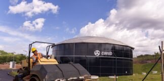 Equipes trabalham nas últimas etapas das obras do Sistema de Abastecimento de Água Norte