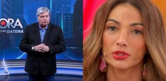 Ao vivo no SBT, Datena dá bronca em Patricia Poeta e na Globo: “Papel de polícia”