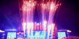 Queima de fogos marca a virada para o 21 de abril: Brasília completa 65 anos