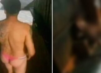 Vídeo: Câmera de Segurança flagra homem de calcinha rosa fazendo s4fadeza