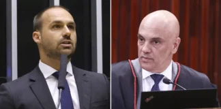 Após ameaça de sanções dos EUA, Moraes reage e manda investigar Eduardo Bolsonaro