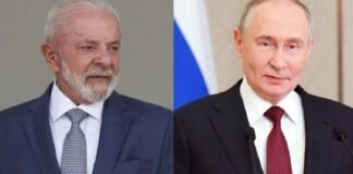 Lula participará de jantar oferecido por Putin nesta quinta-feira (8)
