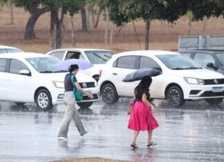 Previsão indica possibilidade de chuva durante a semana e alerta para ventos fortes no Distrito Federal