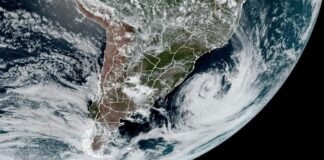 Vídeo: imagens da Nasa revelam dimensão do ciclone que atingiu o Sul do Brasil