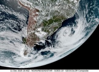 Vídeo: imagens da Nasa revelam dimensão do ciclone que atingiu o Sul do Brasil