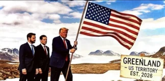 Trump publica imagem de IA com bandeira dos EUA na Groenlândia