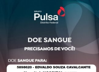 Pedido de Doação de Sangue – Edvaldo Souza Cavalcante – CBMDF