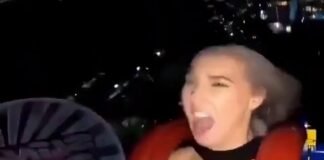 Vídeo: meninas cuidado pra não pagar p3itinho na montanha russa