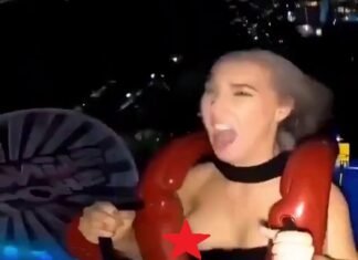 Vídeo: meninas cuidado pra não pagar p3itinho na montanha russa