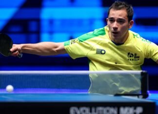 Hugo Calderano estreia com vitórias no Grand Smash de Singapura