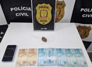 33ª DP prende traficante que realizava delivery de drogas em Santa Maria