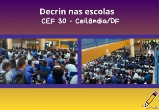 Decrin realizou uma palestra no Centro de Ensino Fundamental