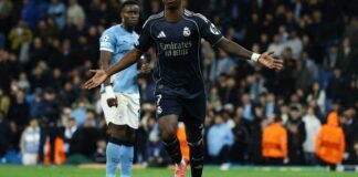 Liga dos Campeões: Vini Júnior marca dois e Real despacha City