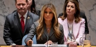 Melania Trump preside sessão histórica na ONU