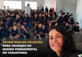 Decrin realiza palestra para 80 crianças do Ensino Fundamental