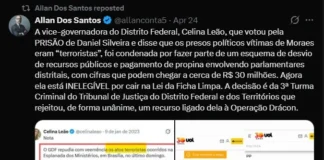 Celina processa Allan dos Santos após postagem sobre decisão na Dracon