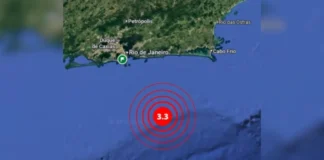 Tremor de 3.3 é registrado no litoral do Rio