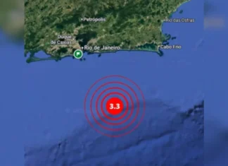 Tremor de 3.3 é registrado no litoral do Rio